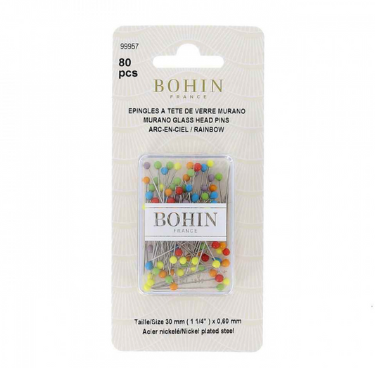 Glass Head Pins (Rainbow)