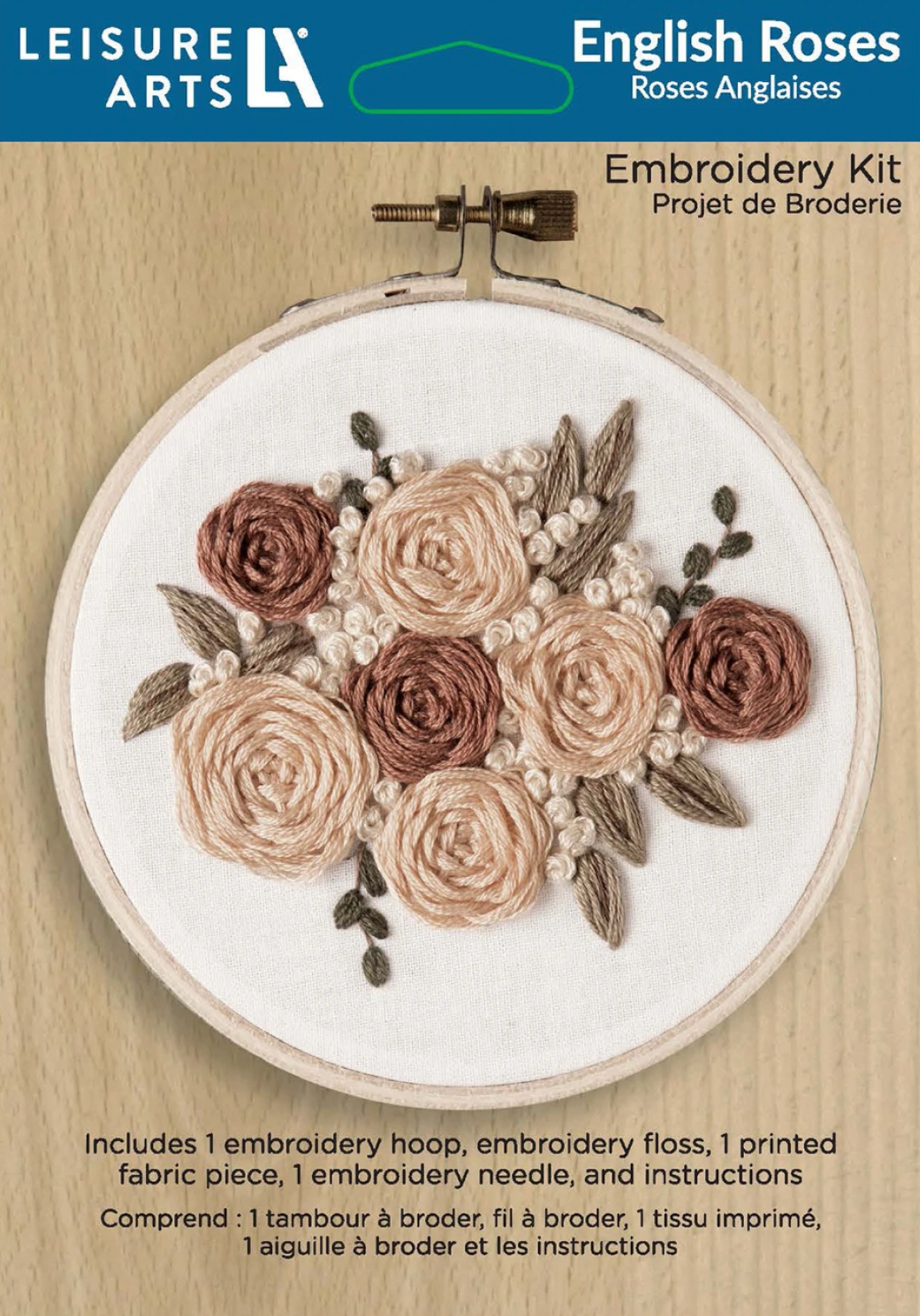 English Roses 4" Embroidery Kit