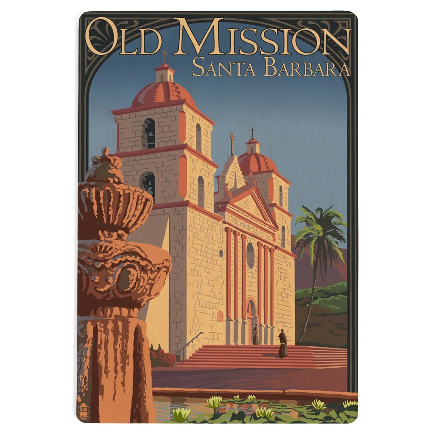 Santa Barbara Wood Postcard