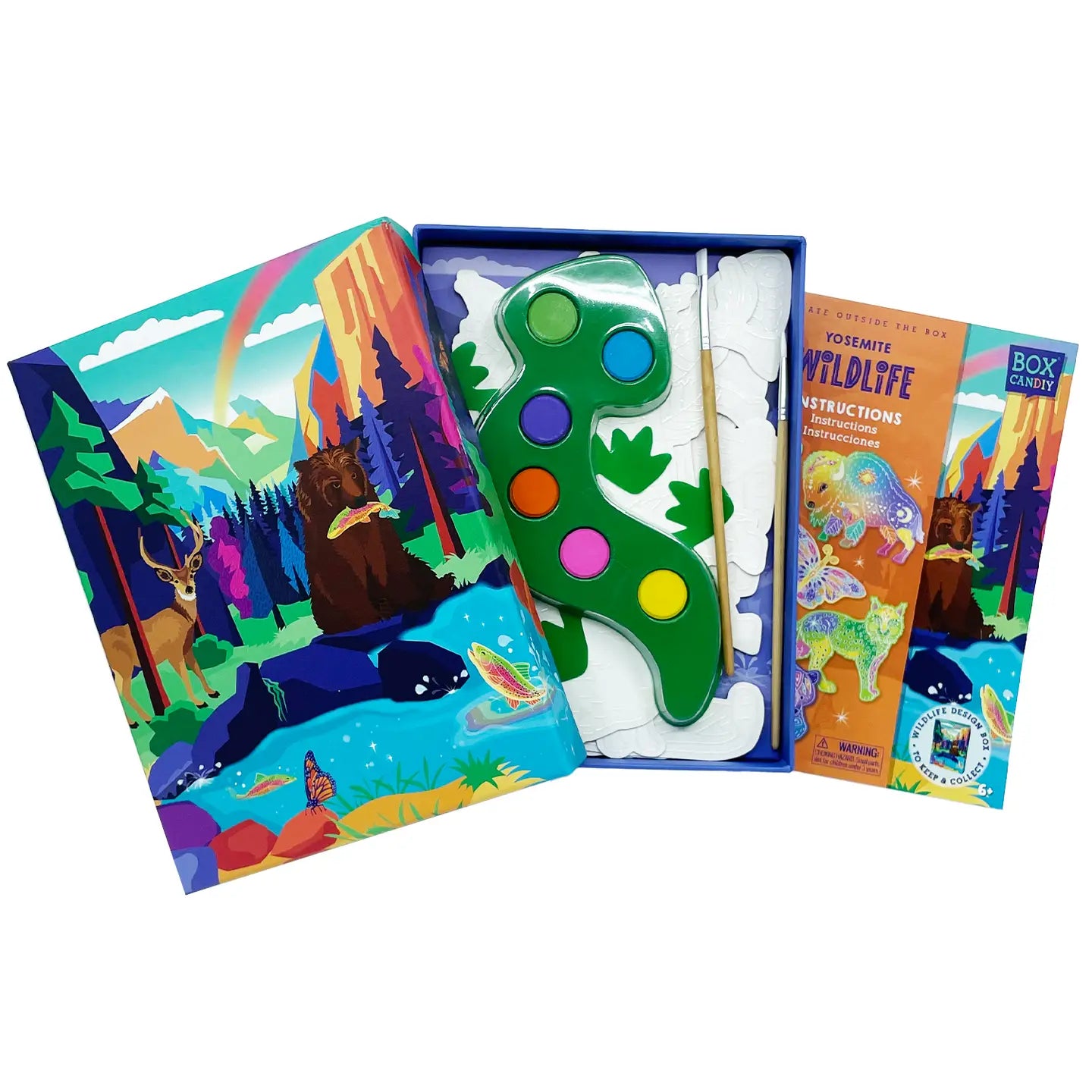 Wildlife Glow in The Dark Watercolor Art Set