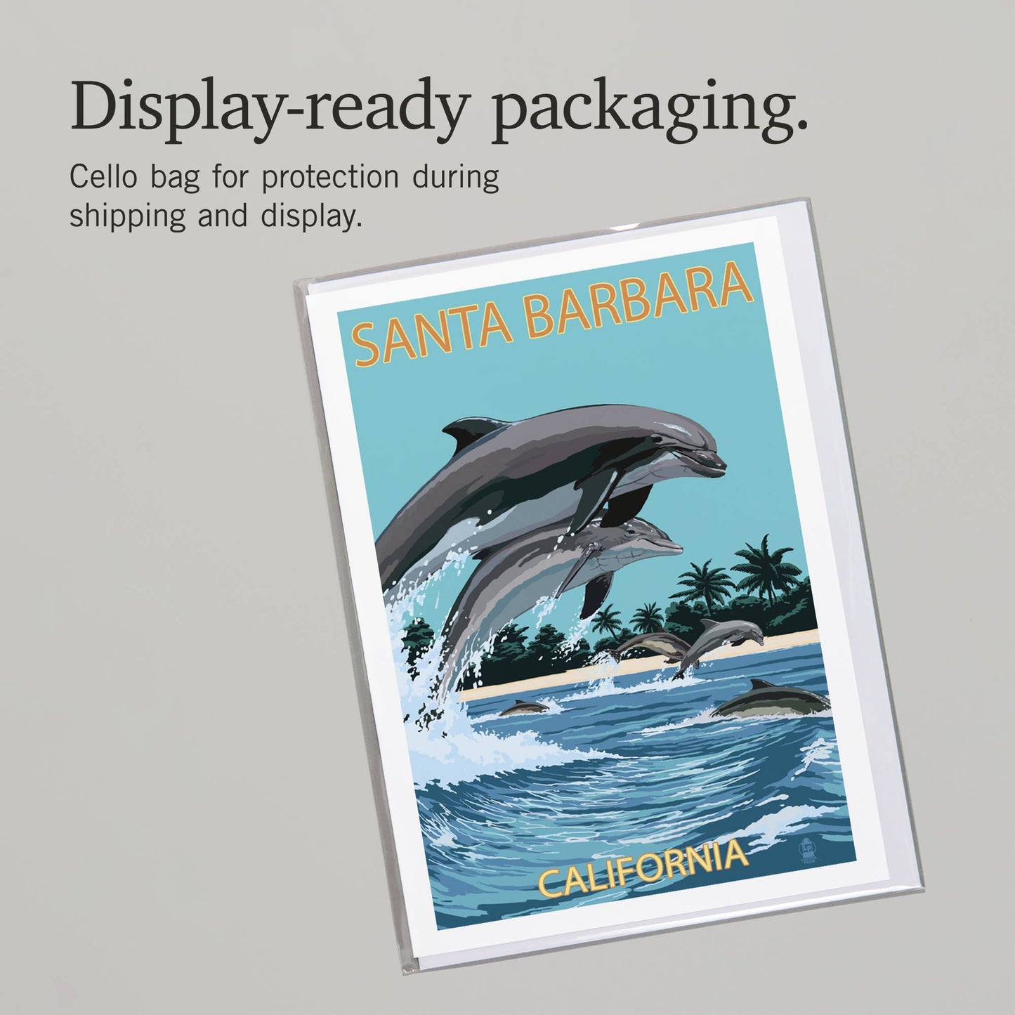 Santa Barbara Greeting Card - Dolphins