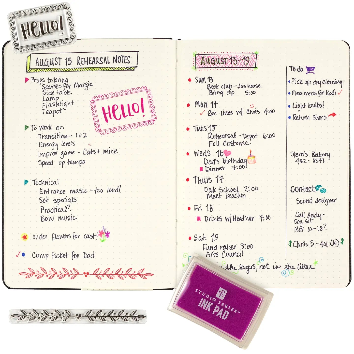 Borders, Frames, And Icons Stamp Set