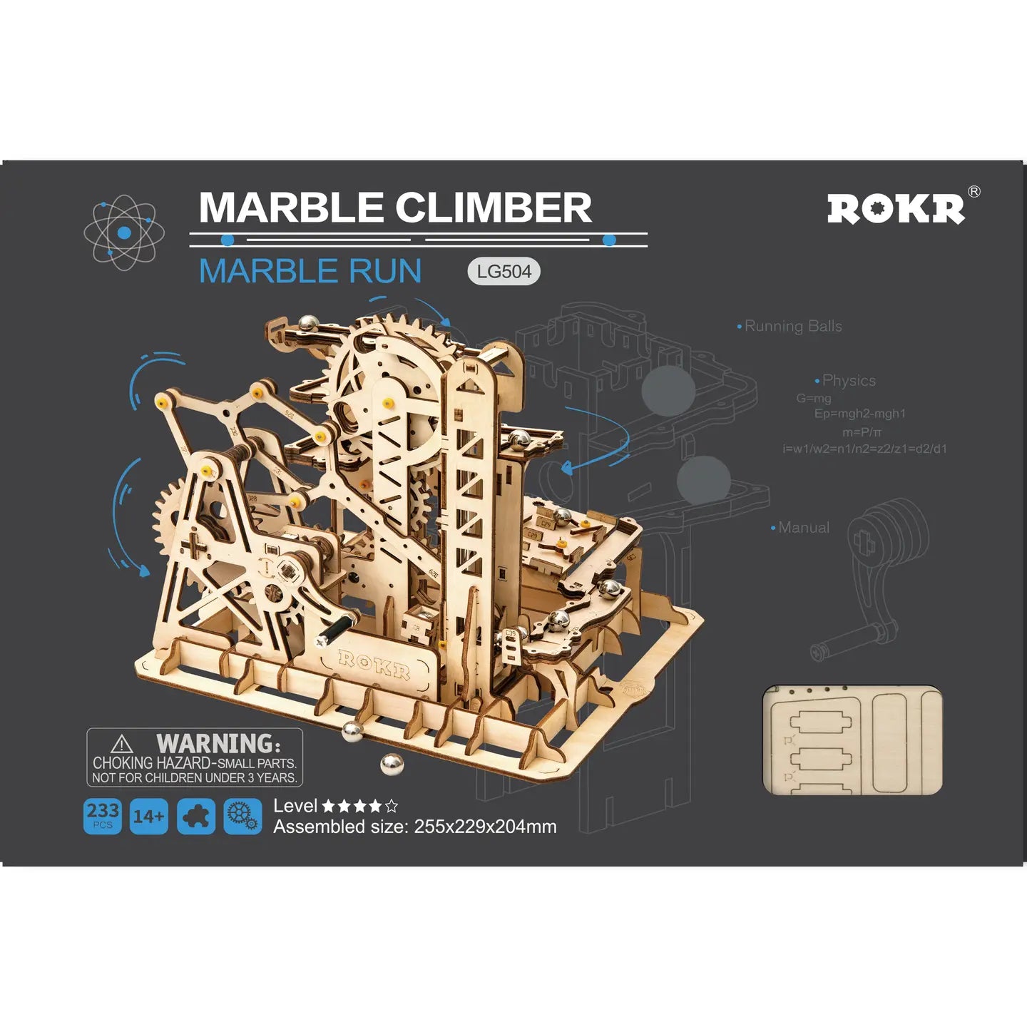 3D Wooden Puzzle - Marble Climber