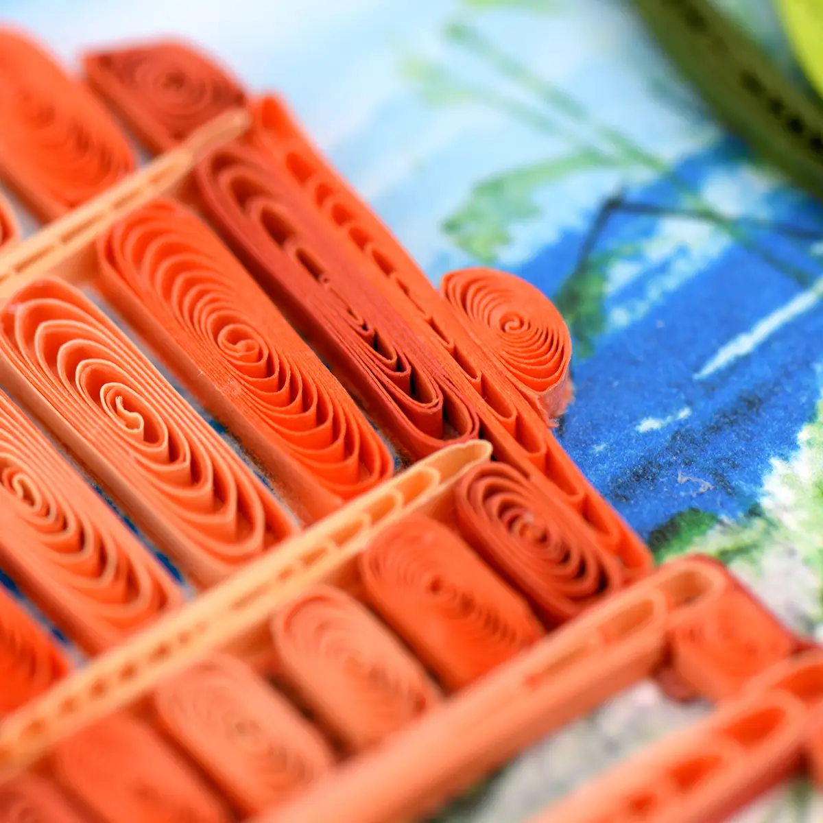 Beach Adirondack Chairs Quilled Greeting Card