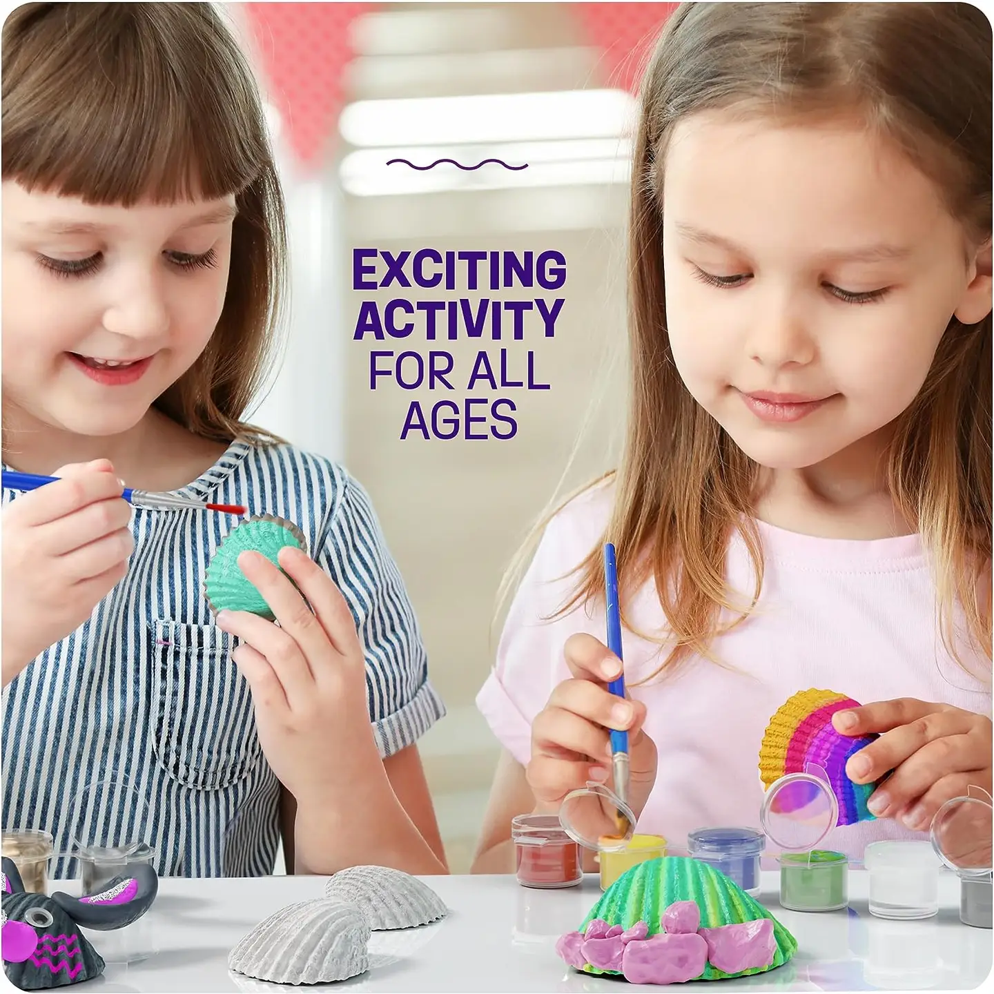 Sea Shell Painting Kit - Arts & Crafts For Boys and Girls