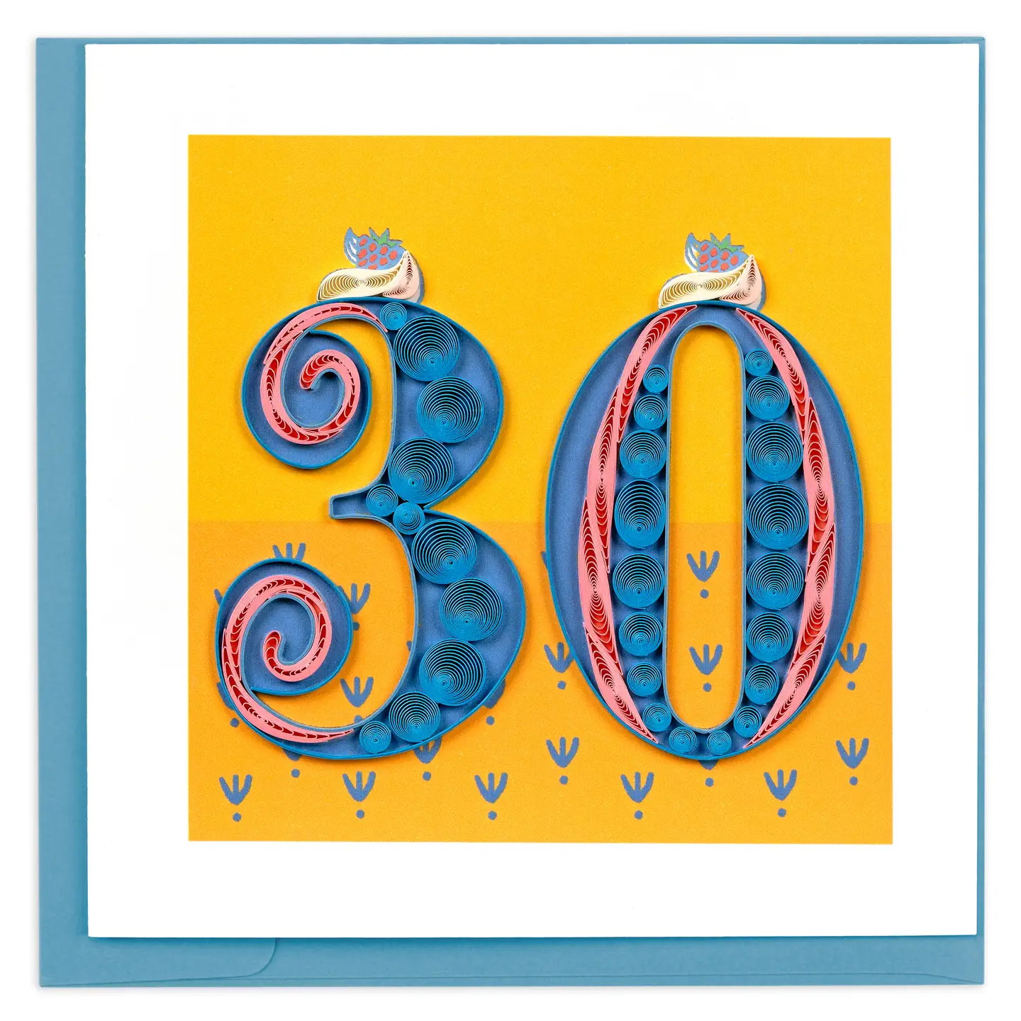 Quilled Birthday Milestone Greeting Card - 30