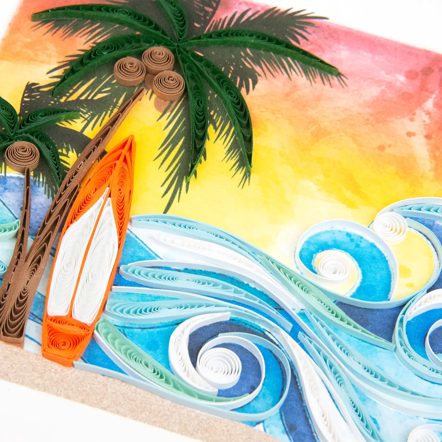 Surfing Paradise Quilling Card