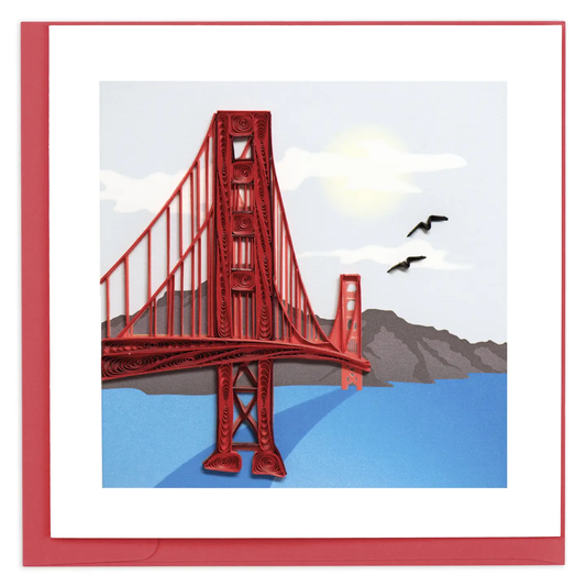 Golden Gate Bridge Quilled Greeting Card