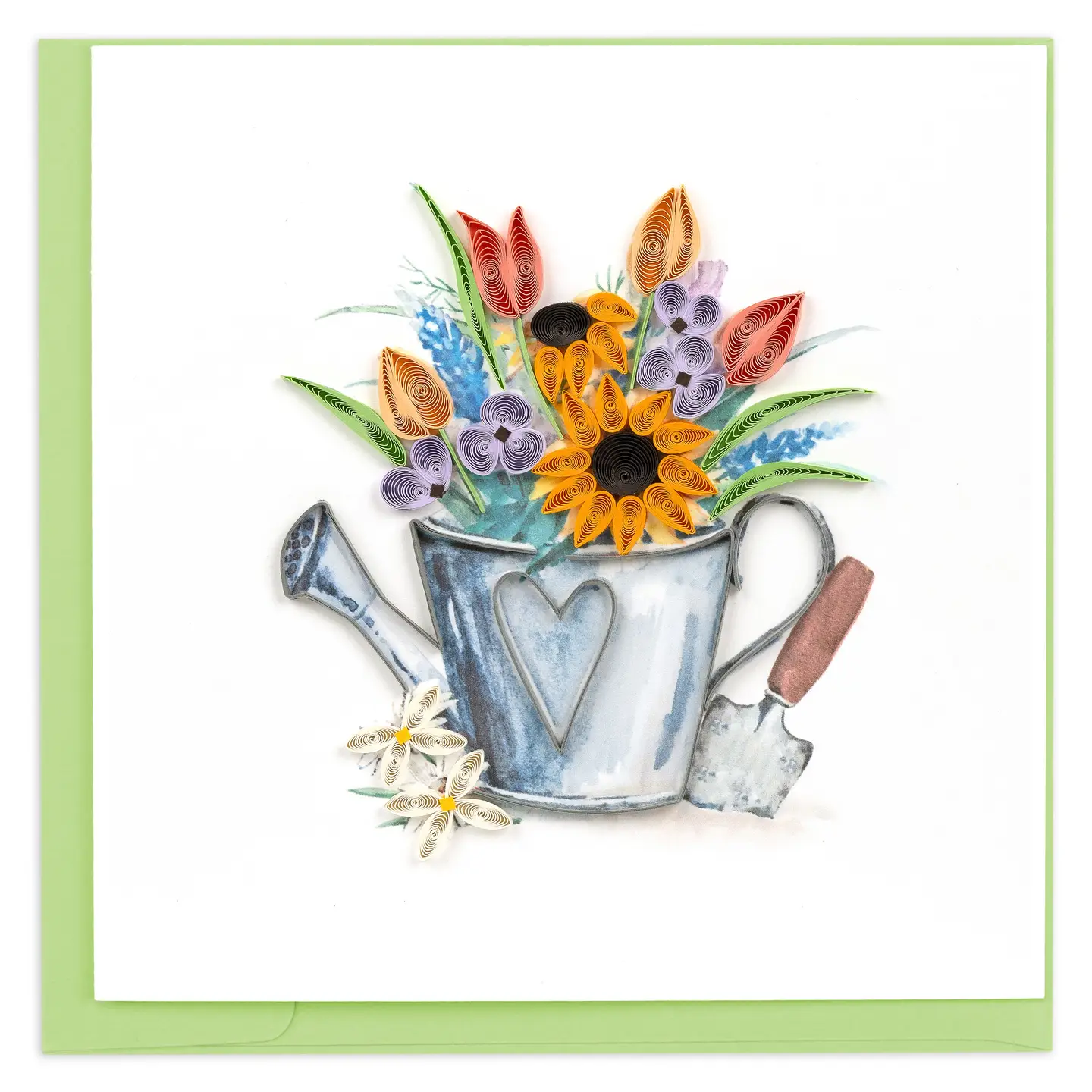 Garden Watering Can Quilled Greeting Card