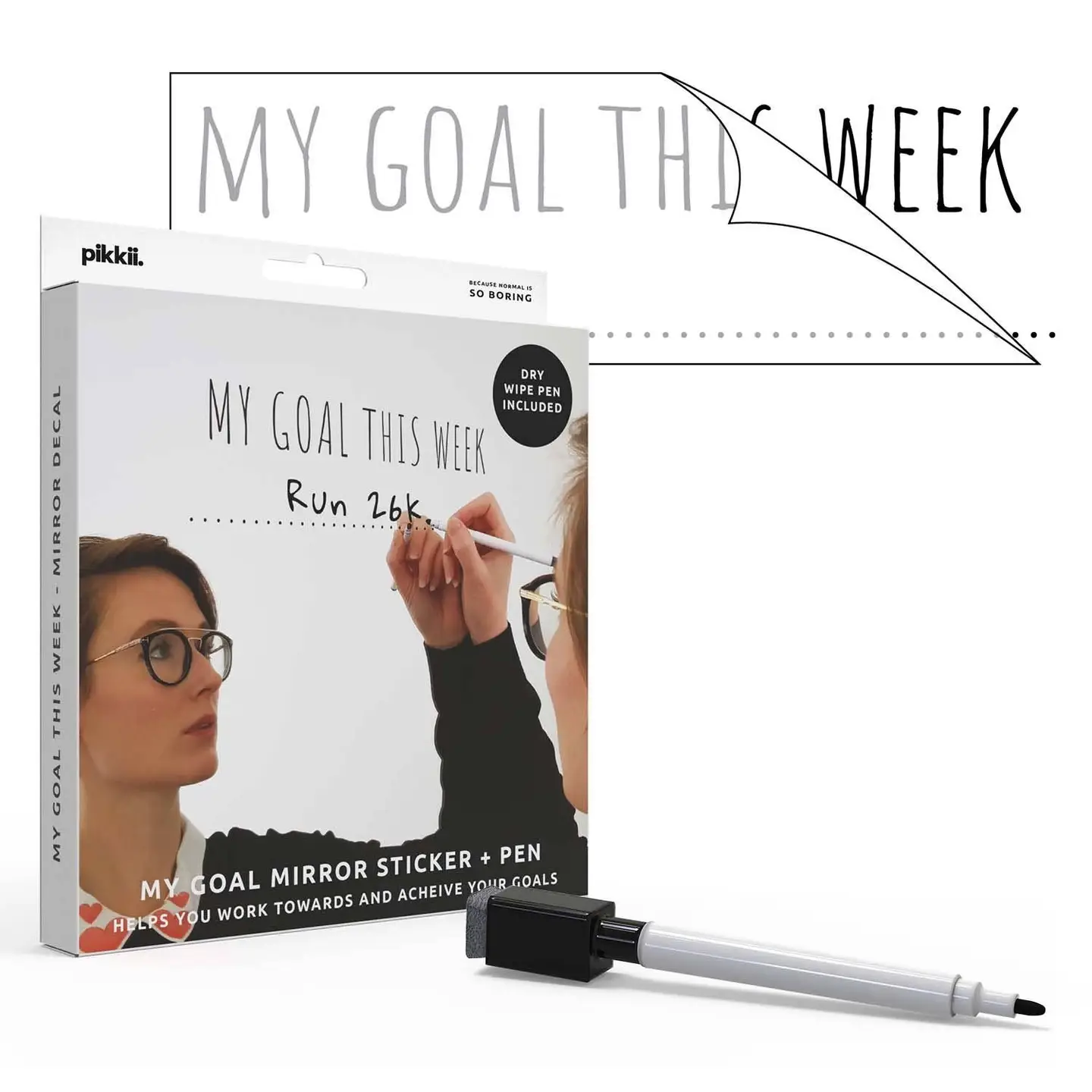 My Goal This Week Mirror Sticker + Pen Decal Kit