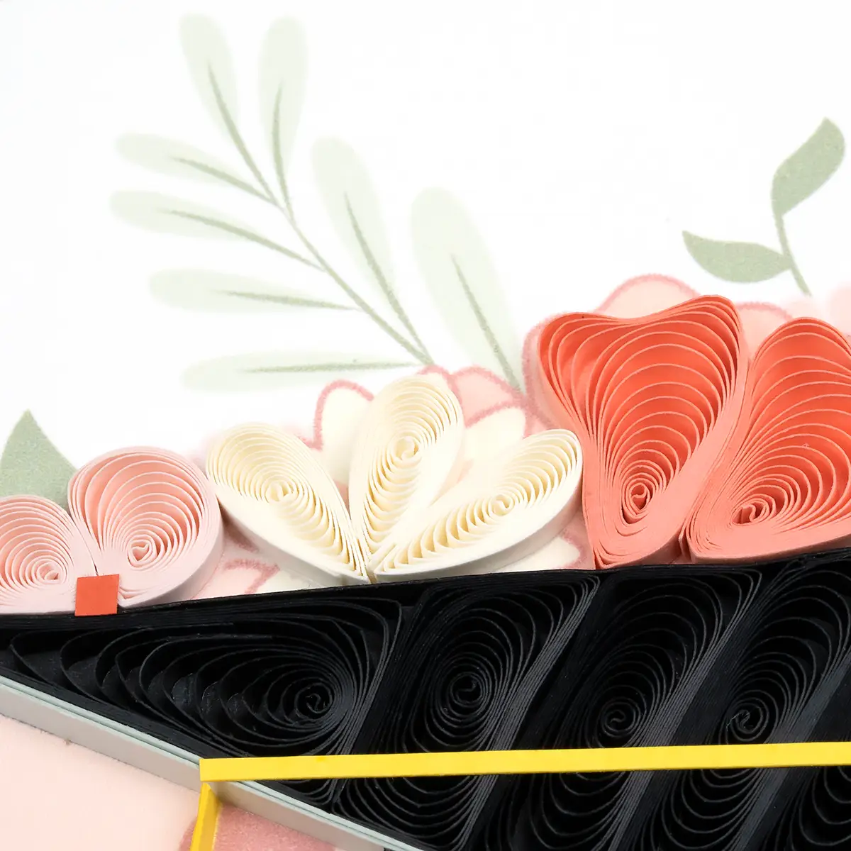 Floral Mortar Board Quilled Greeting Card