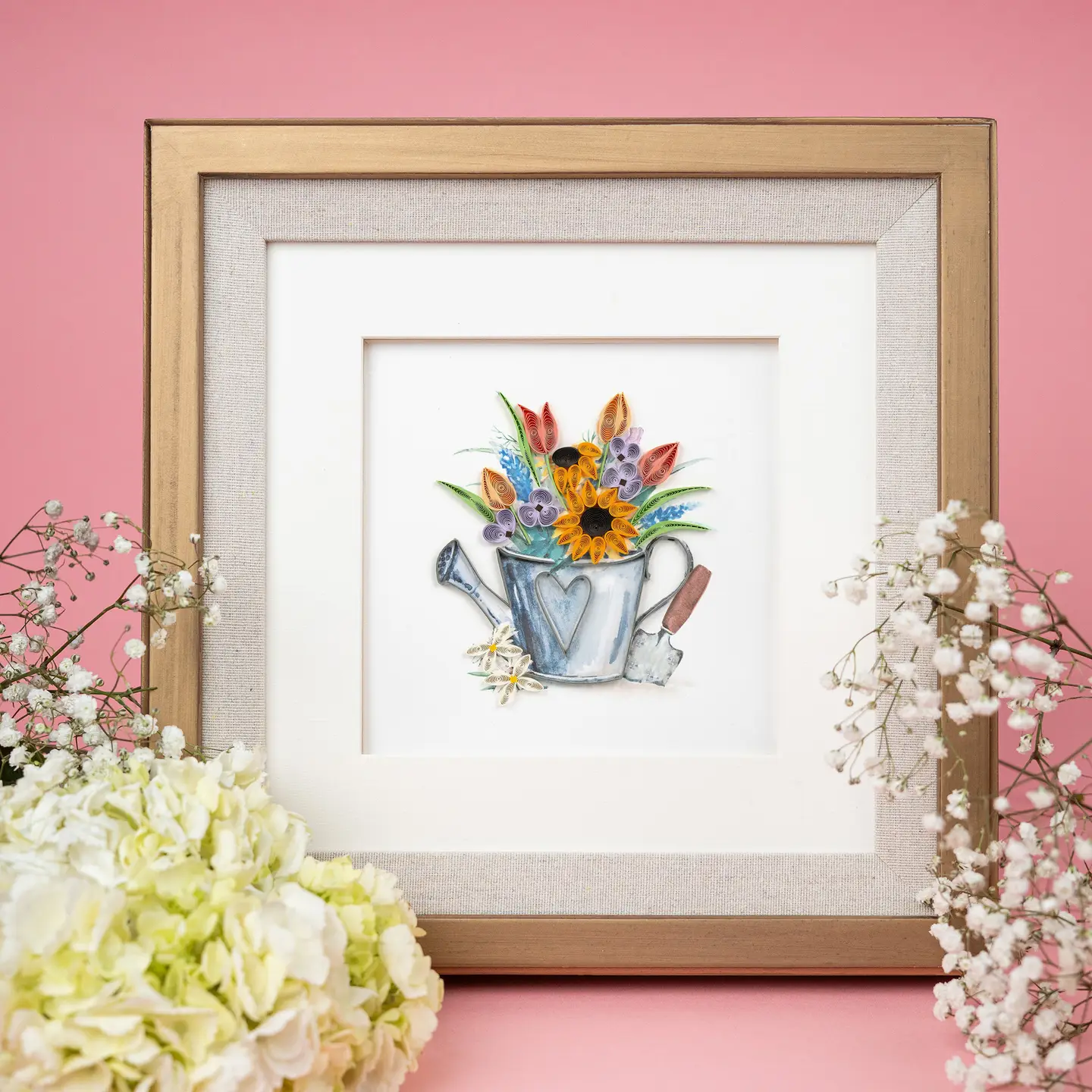 Garden Watering Can Quilled Greeting Card