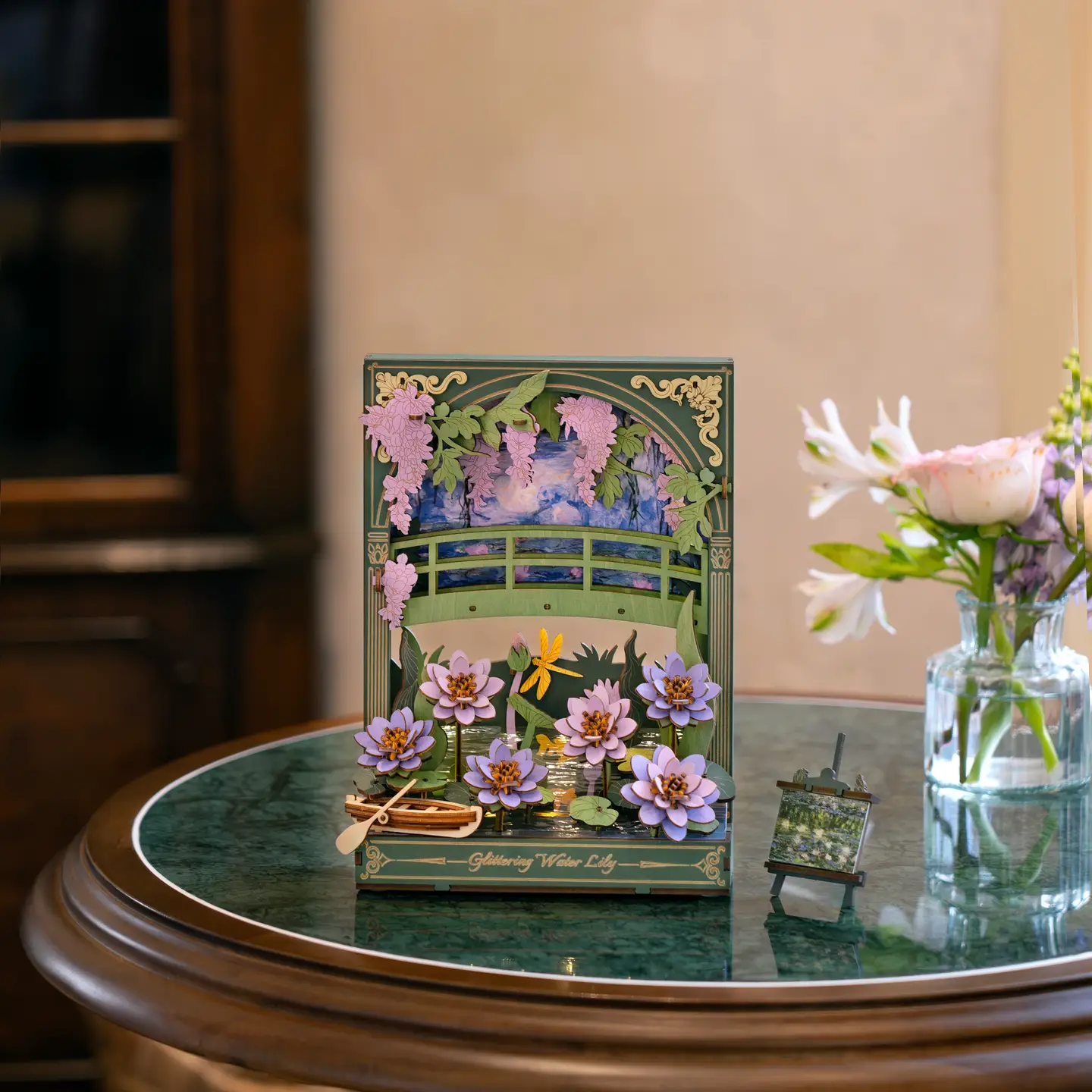 3D Wooden Puzzle: Glittering Water Lily