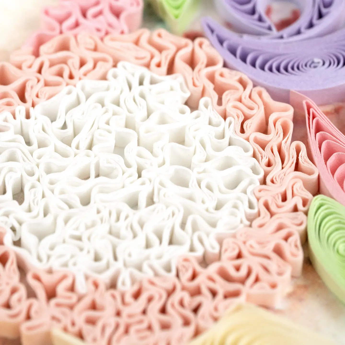 Floral Wedding Cake Quilled Greeting Card