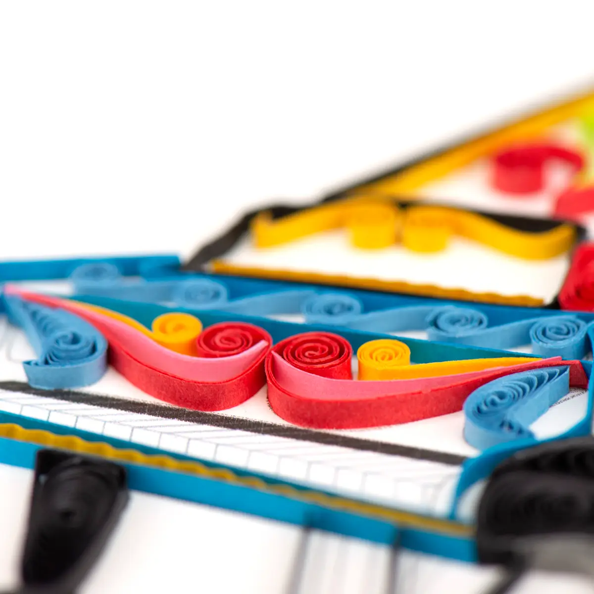 Grand Piano Quilled Greeting Card