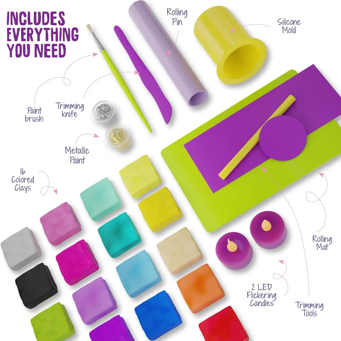 Light-Up Clay Lantern Making Kit