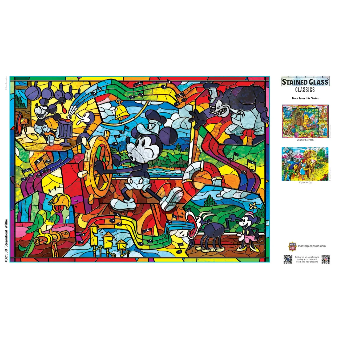 Stained Glass - Steamboat Willie 500 Piece Jigsaw Puzzle