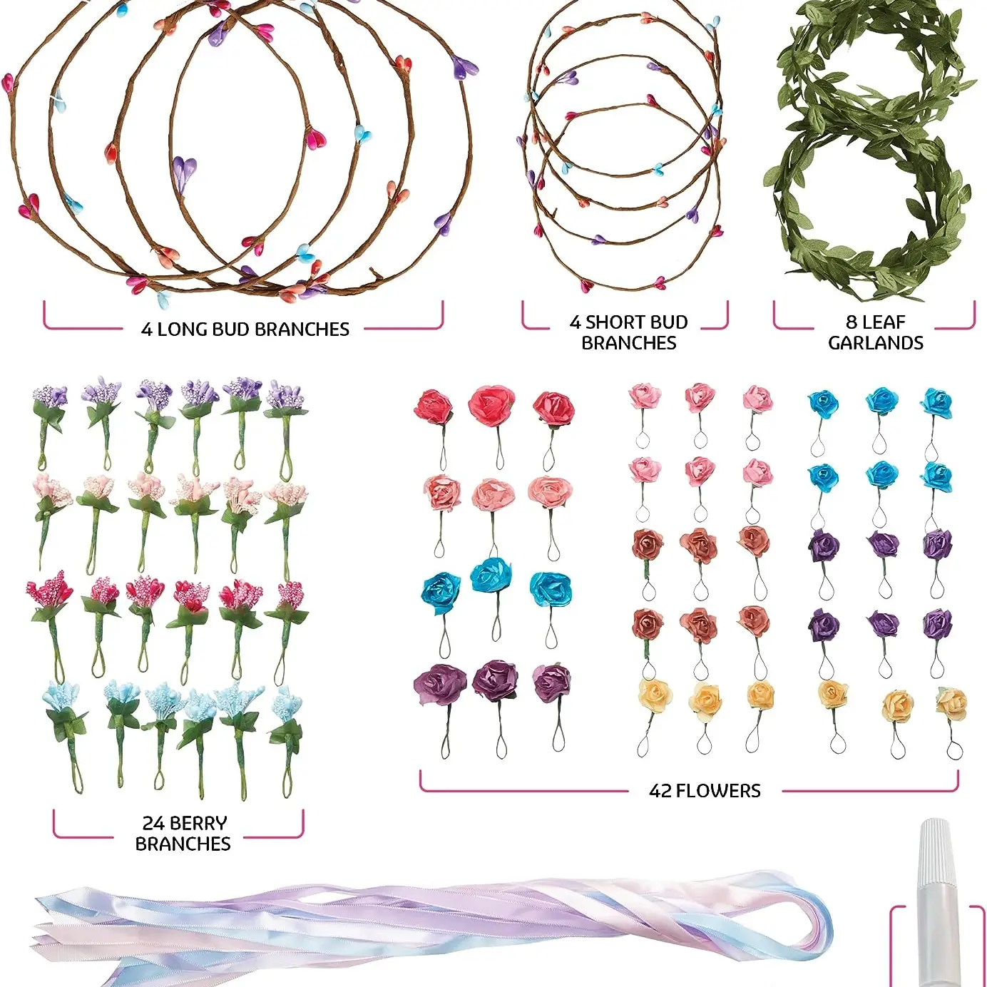 Flower Crowns & Bracelet Making Kit For Kids