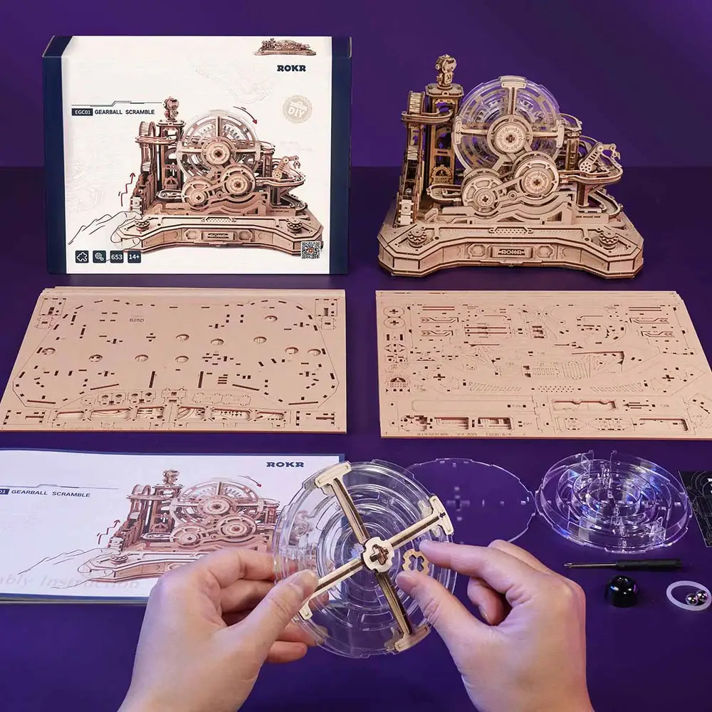 Rokr Gear Ball Challenge 3D Wooden Puzzle