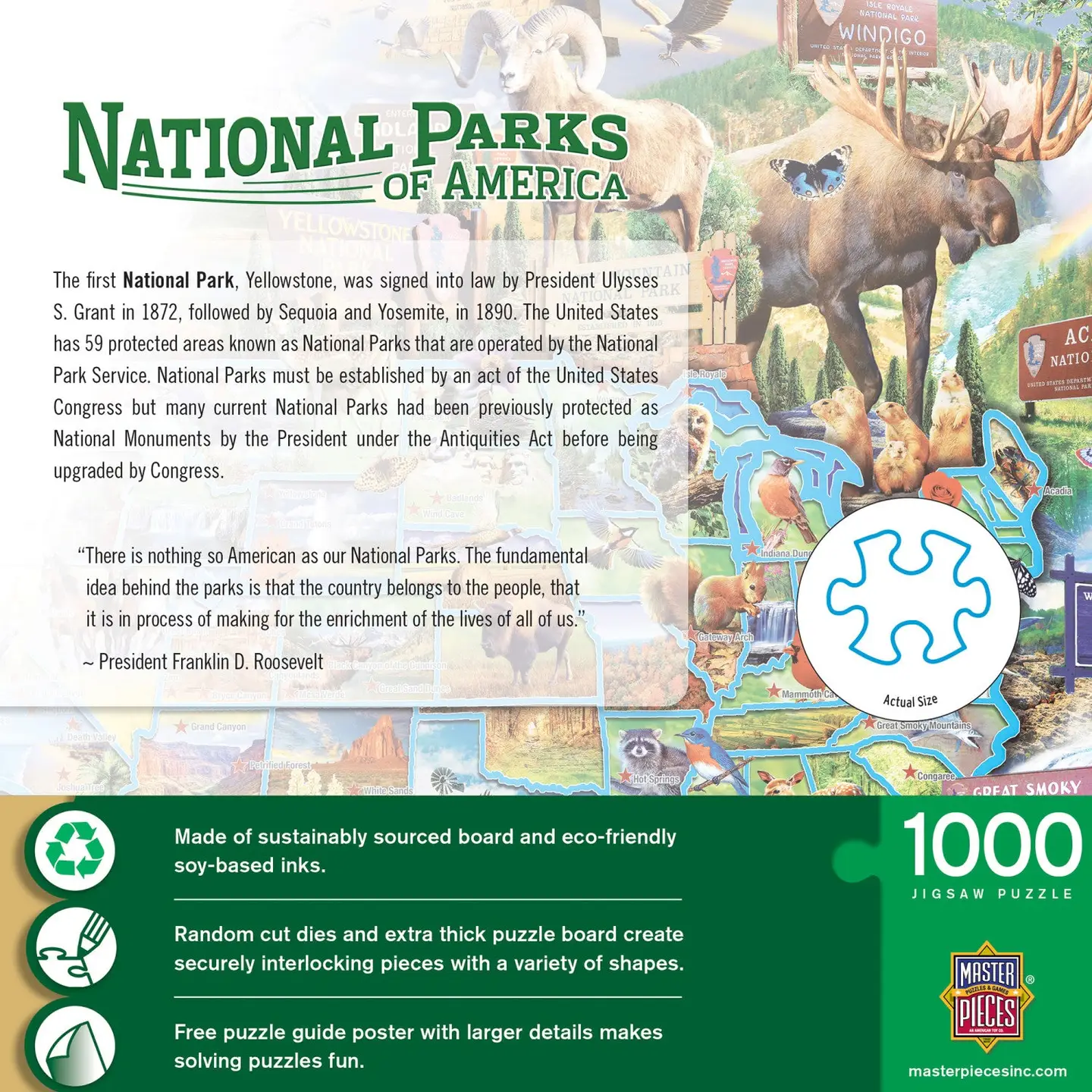 National Parks Of America 1000 Piece Jigsaw Jigsaw Puzzle
