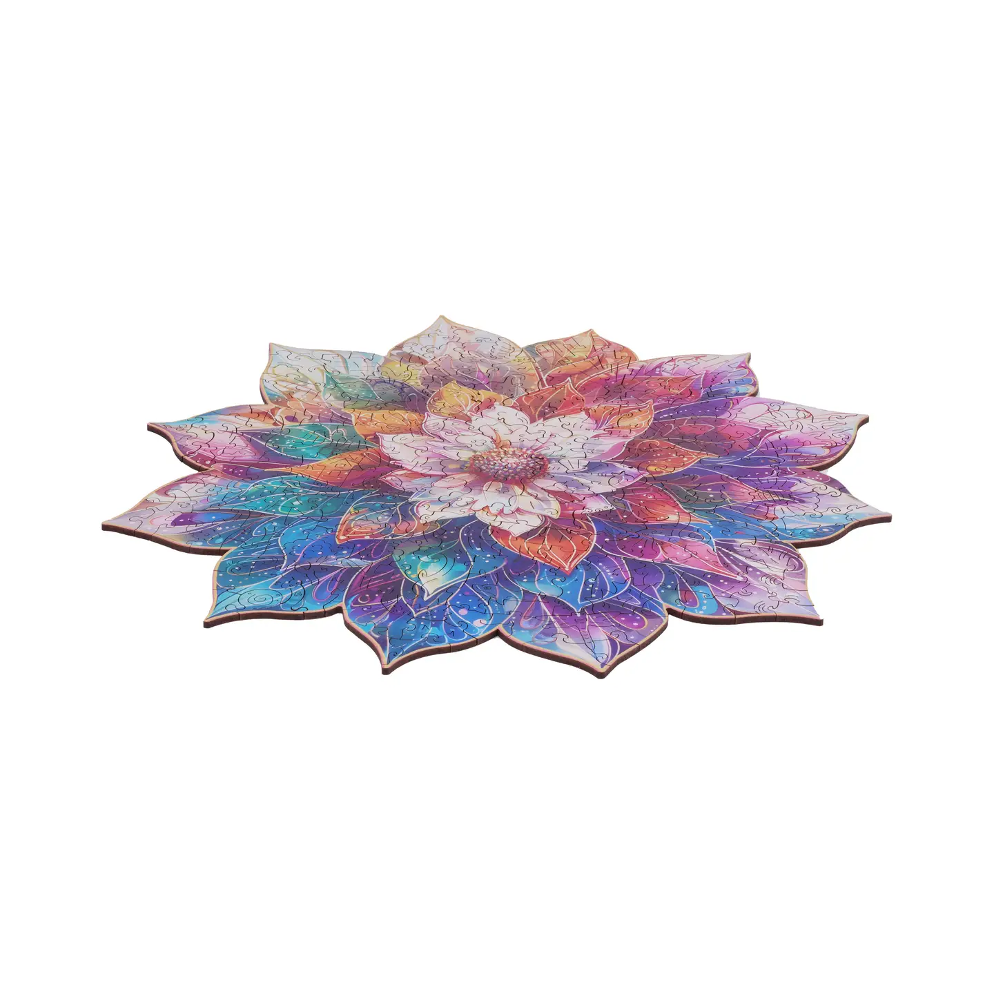 Rowood Mystic Mandala Flower 2D Wooden Puzzles