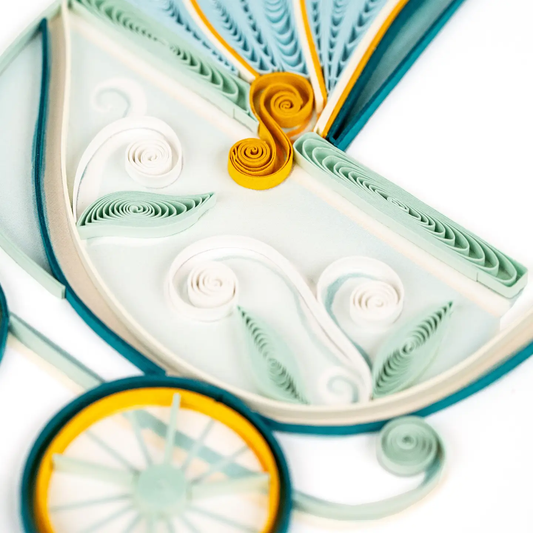 Baby Buggy Quilled Greeting Card