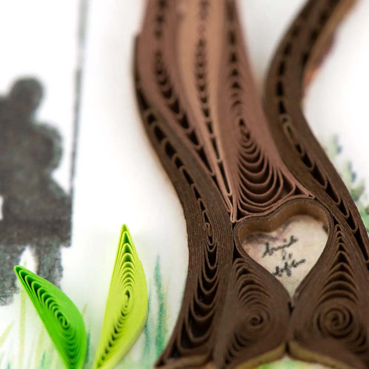 Blossoming Love Quilled Greeting Card