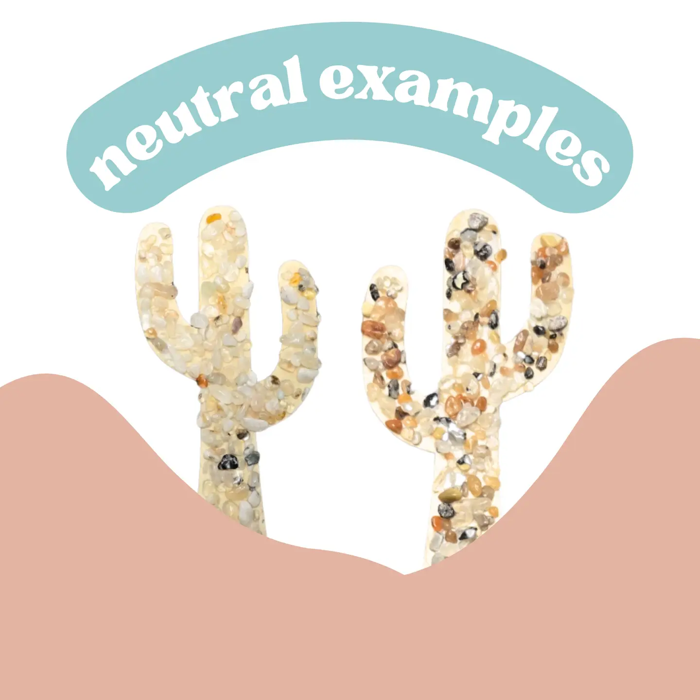 Crystal Cactus Magnet - Wooden Cactus with Crystal Chips