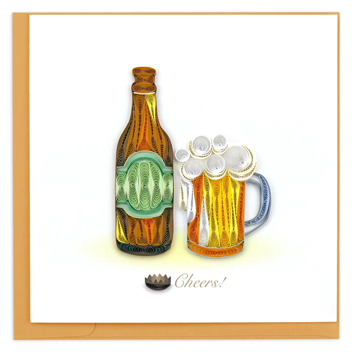 Birthday Beer Greeting Quilled Card