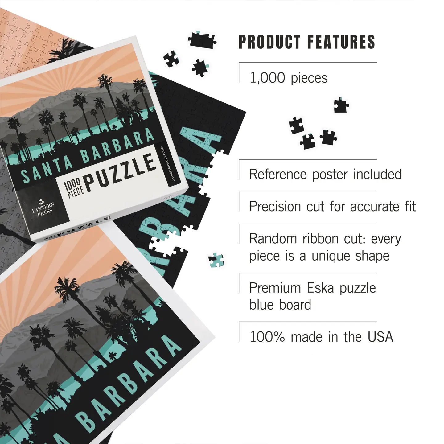 Santa Barbara Palm Trees Jigsaw Puzzle