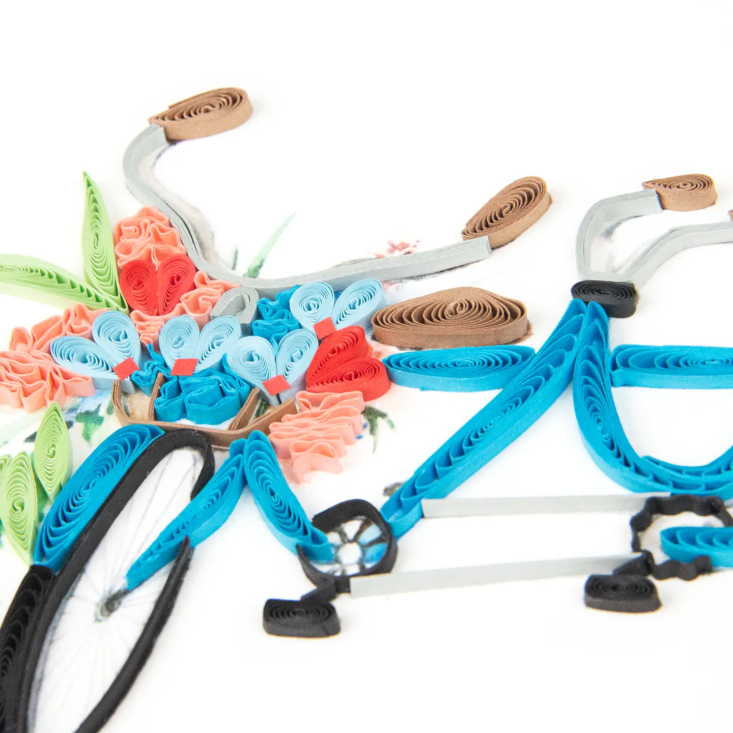 Tandem Bicycle Quilled Greeting Card