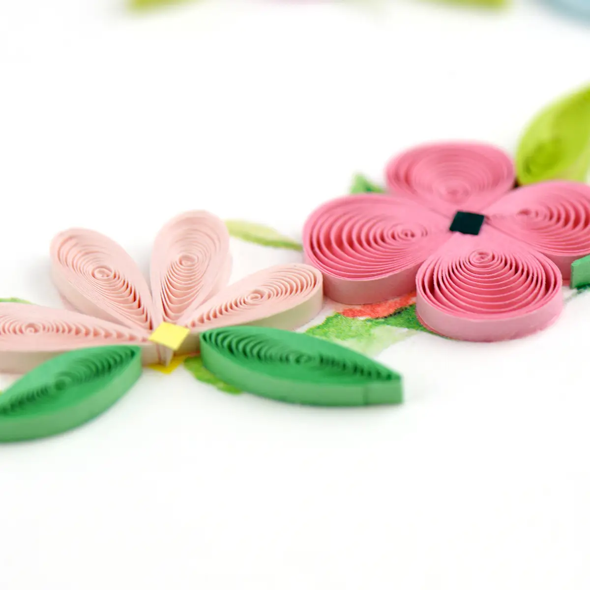 Floral Heart Quilled Greeting Card