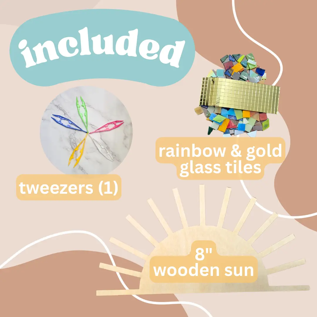 Mosaic Sunshine DIY Craft Kit handmade Artwork Kit