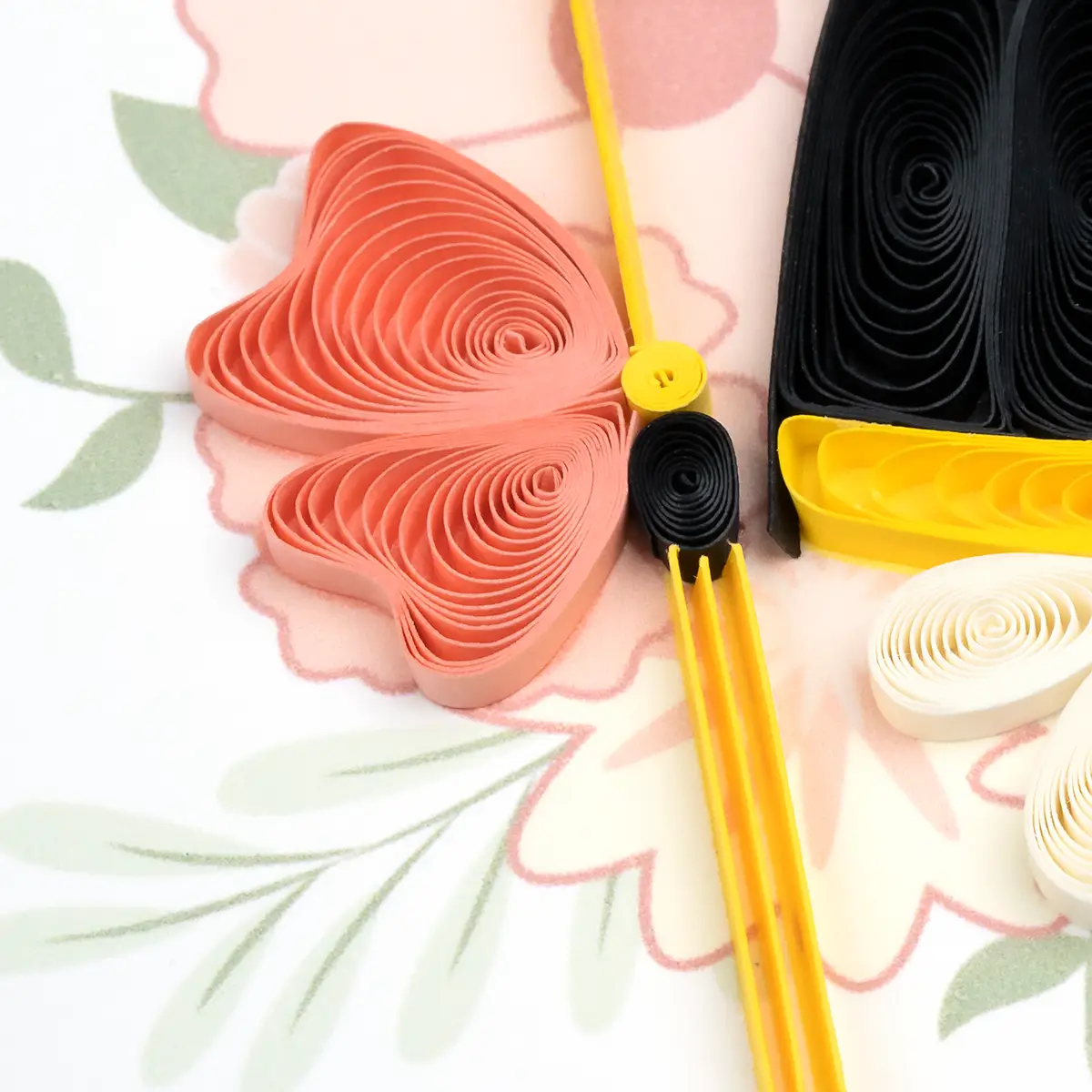 Floral Mortar Board Quilled Greeting Card