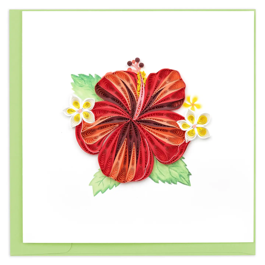 Hibiscus Quilled Greeting Card