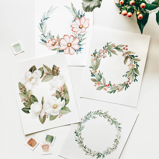 Floral Wreath Watercolor Kit