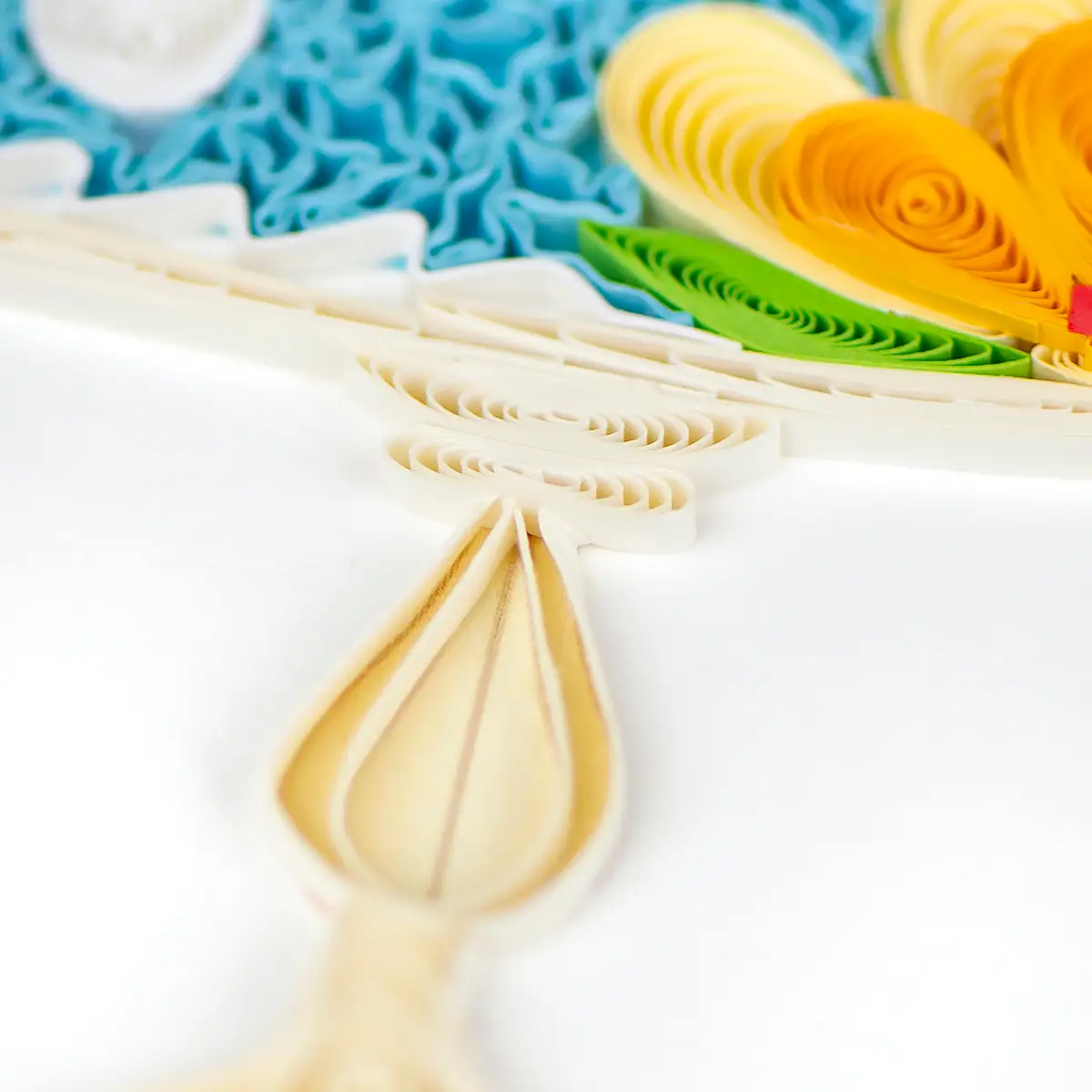 Whimsical Birthday Cake Quilled Greeting Card