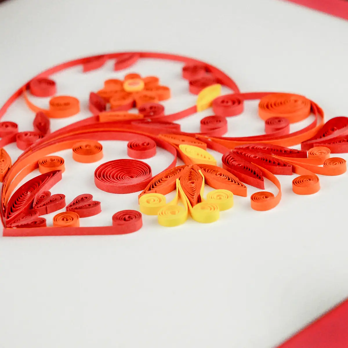 Heart Love Quilled Greeting Card