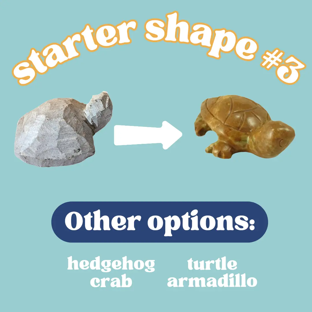 Stone Carving DIY Craft Kit: Turtle Craft SoapStone Animal