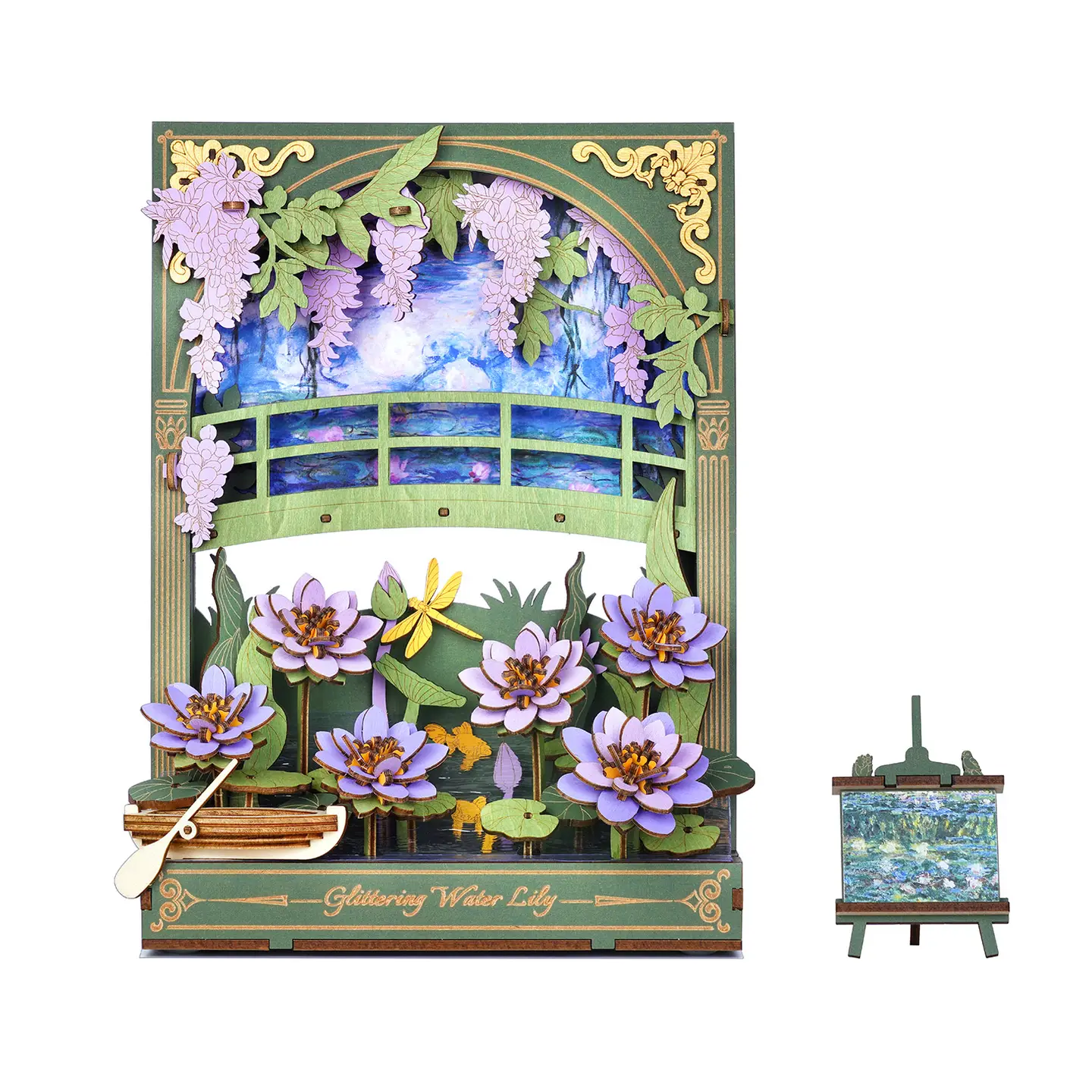 3D Wooden Puzzle: Glittering Water Lily