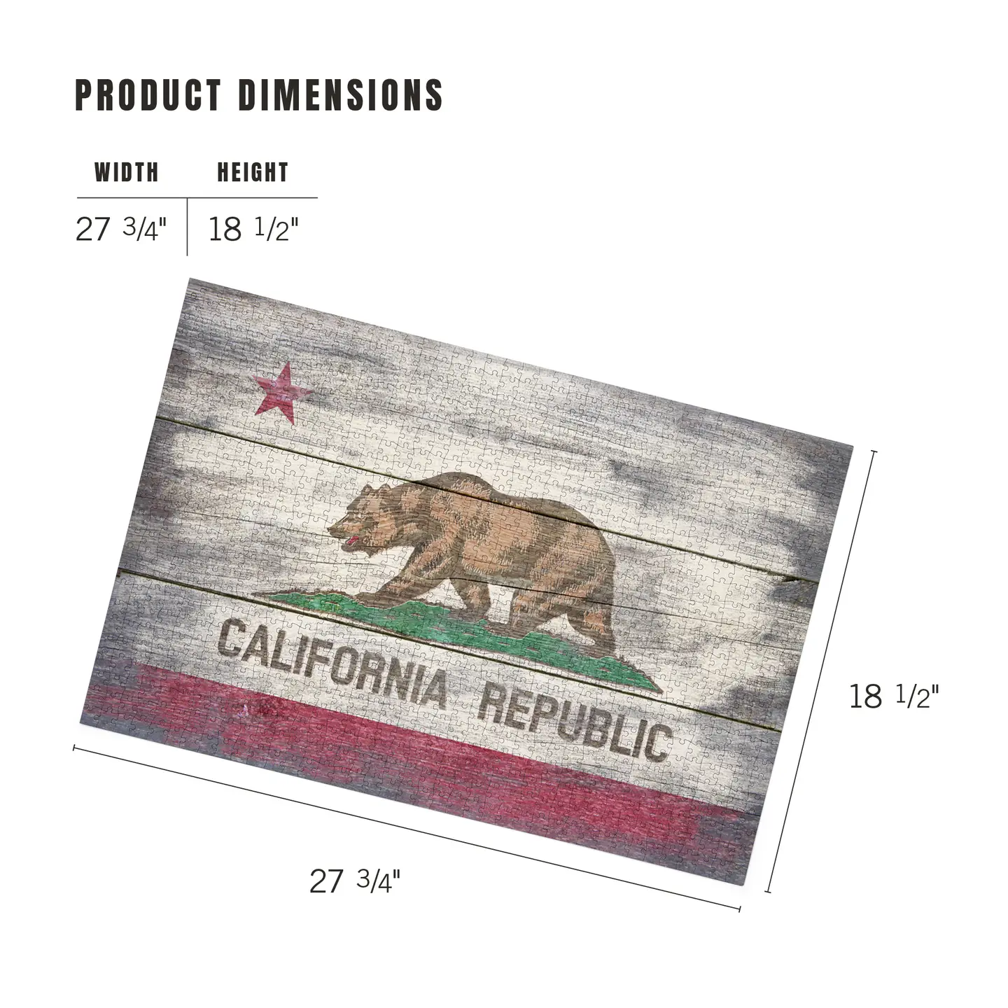 Rustic California Flag Jigsaw Puzzle