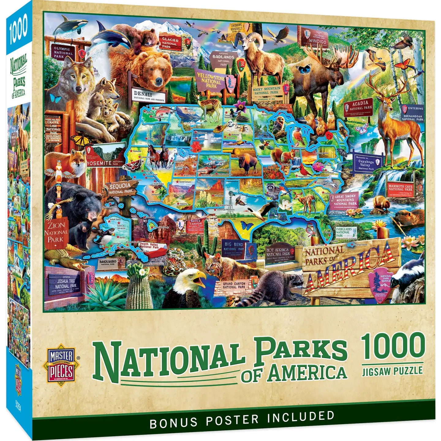 National Parks Of America 1000 Piece Jigsaw Jigsaw Puzzle