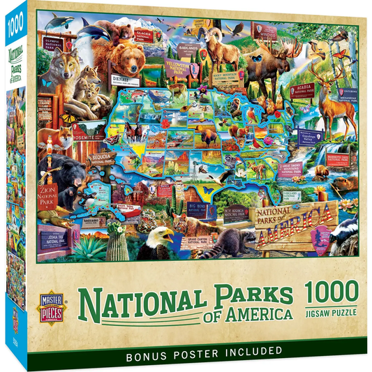 National Parks Of America 1000 Piece Jigsaw Jigsaw Puzzle