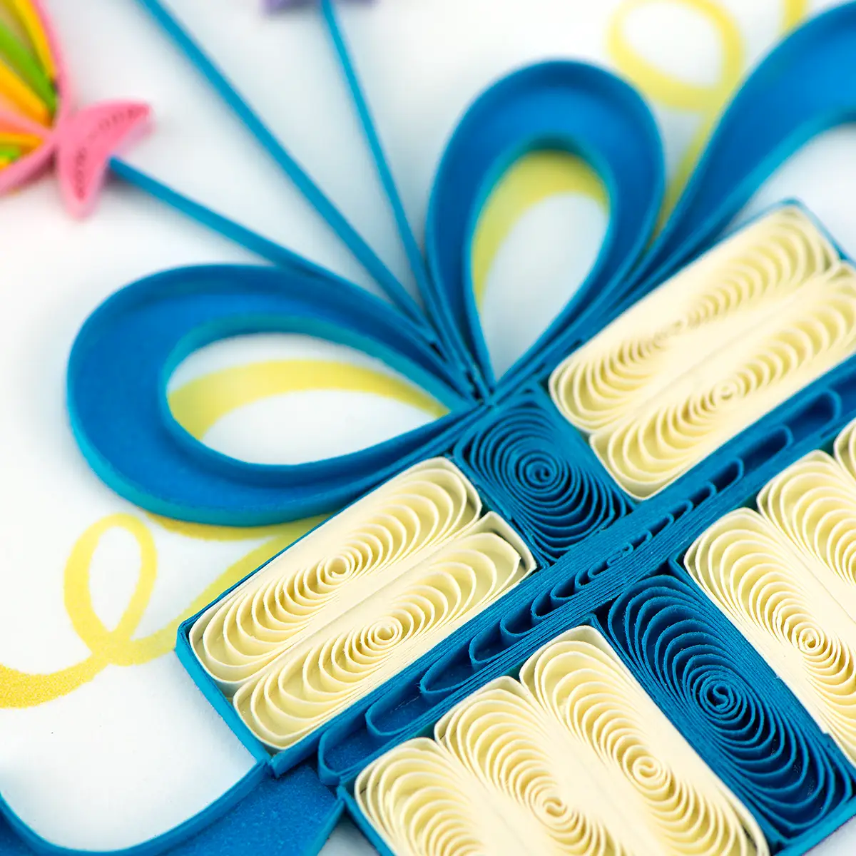 Balloon Surprise Quilled Greeting Card