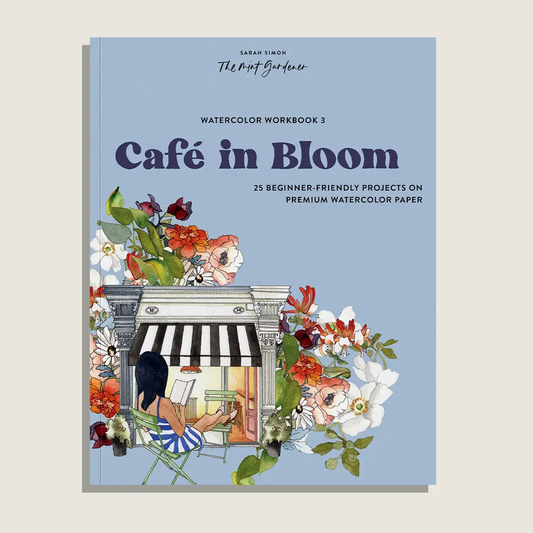 Watercolor Workbook: Cafe In Bloom