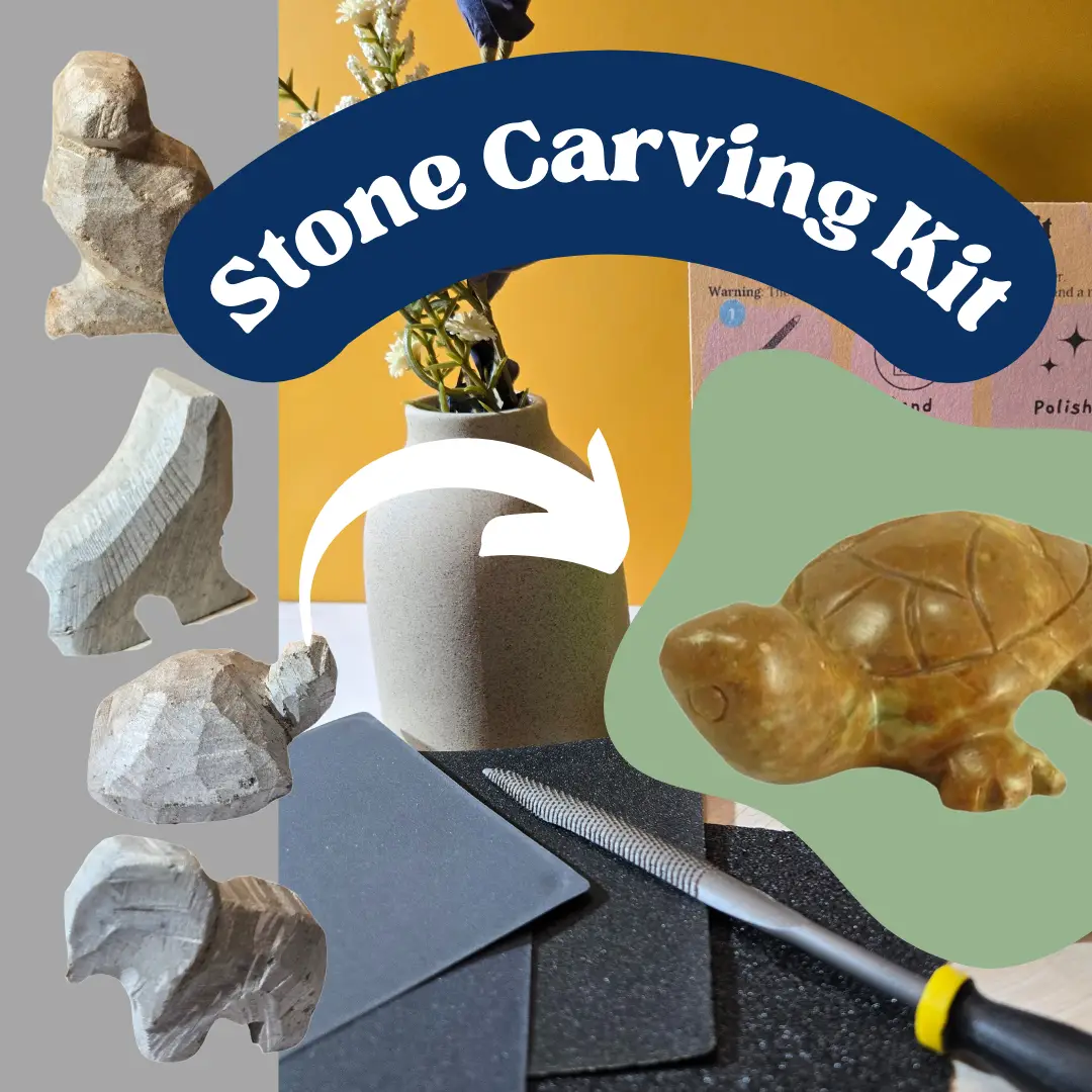Stone Carving Diy Craft Kit: Dog Craft Soapstone Animal