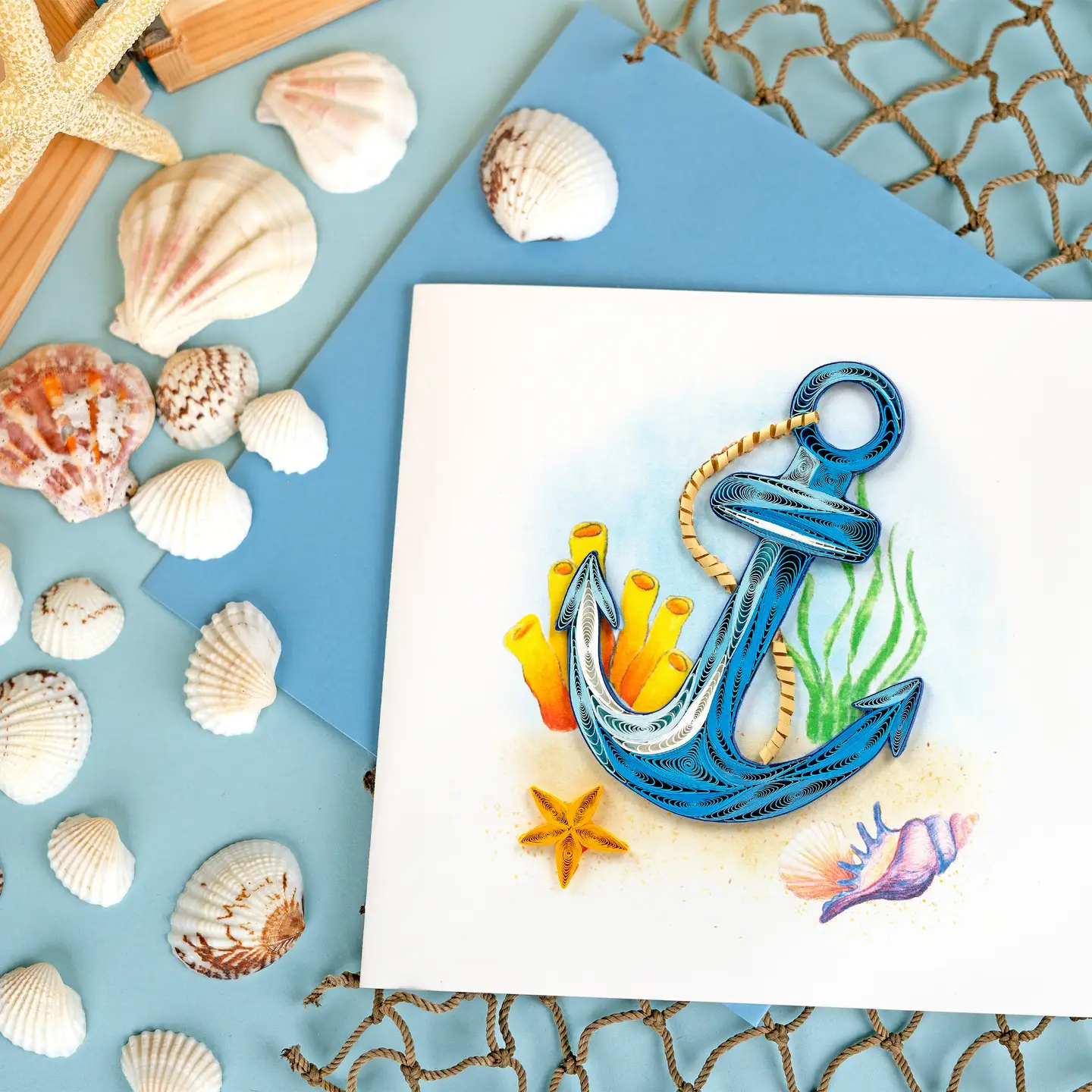 Anchor Quilled Greeting Card
