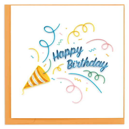 Birthday Confetti Quilled Greeting Card