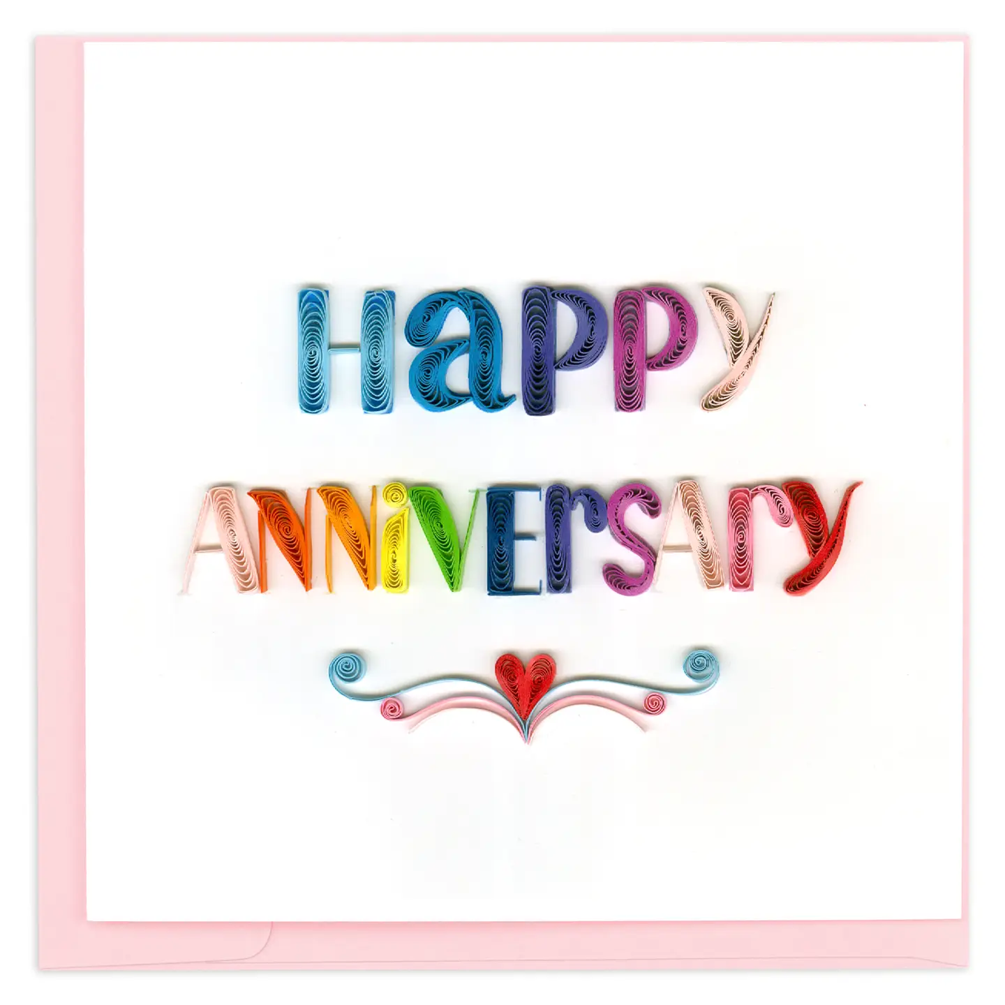 Happy Anniversary Quilled Greeting Card