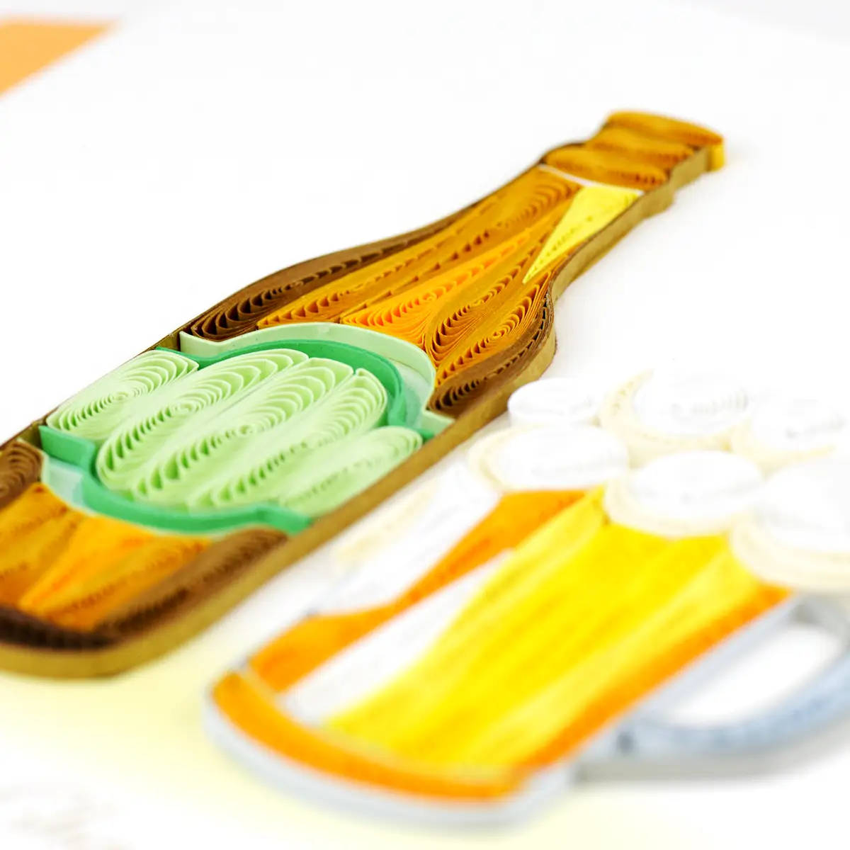Birthday Beer Greeting Quilled Card